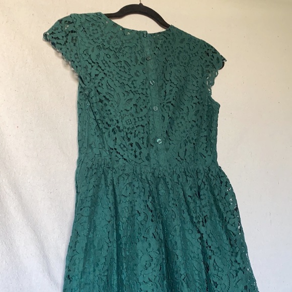H&M Divided forest green floral lace dress, Size 4 - Picture 11 of 13